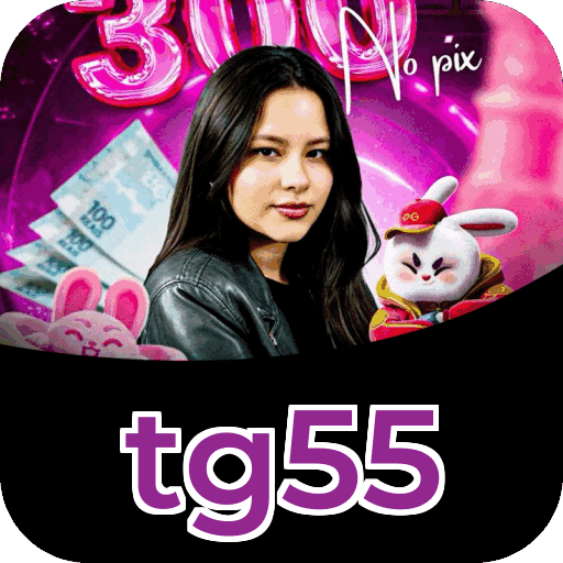 Interface do aplicativo tg55 mostrando jogos disponíveis no iOS e Android
